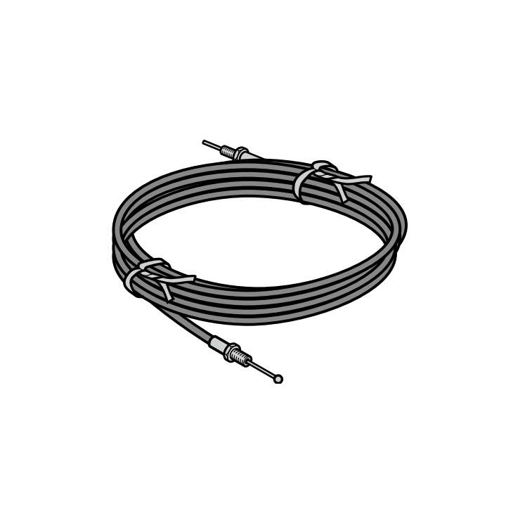 Câble sous gaine avec boule Lg 8000mm Hormann Référence 4544566