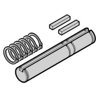Arbre rainuré-claveté Hormann Réference 638243