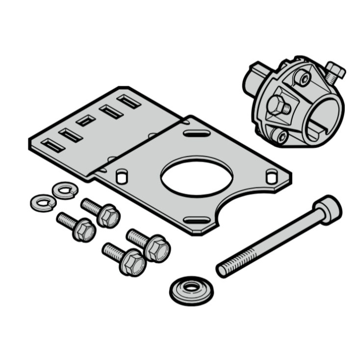 Set de montage transmission pour arbre plein 25mm Hormann Réference 637497