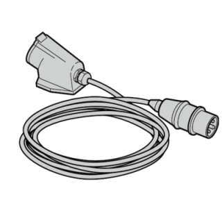 Rallonge Euro 16 avec prise femelle fixe 230V Lg 8m Hormann Réference 635348