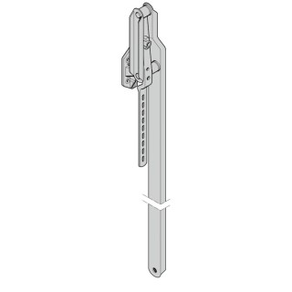 Bras gauche embase ZAMAC hauteur 2250 S95 Hormann Référence 860155