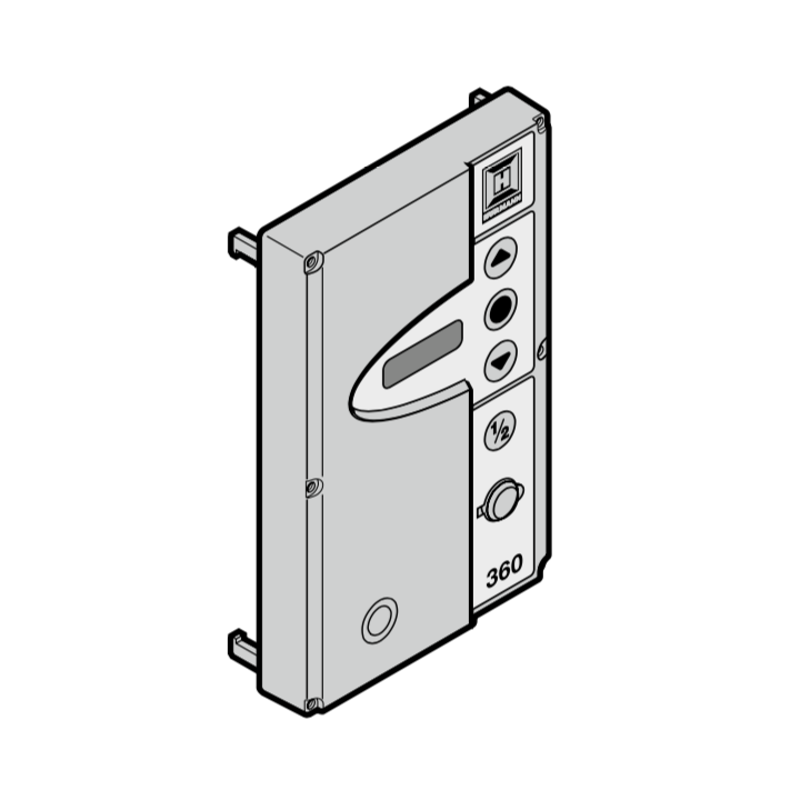 Façade armoire 360 avec boutons et platine de clavier Hormann Référence 637752