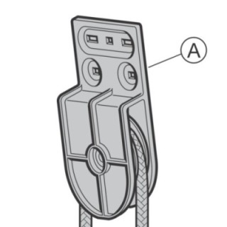 Poulie de renvoi pour treuil à corde Hormann Référence 3024474