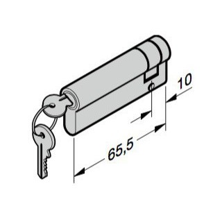 Demi cylindre 55,5 + 10mm Hormann Référence 1020004