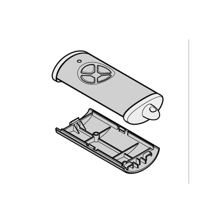 Boitier d'émetteur HSE 4 BS argent Hormann Référence 4510787