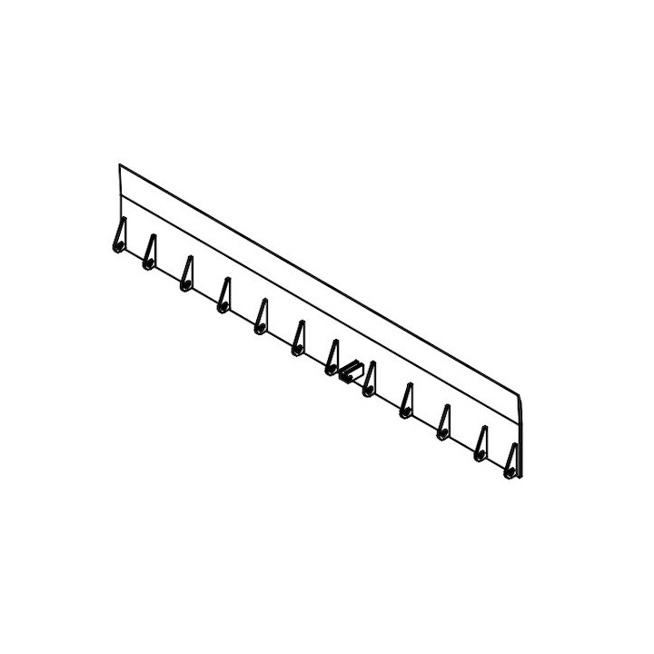 Lèvre MLS / MRS 2000 Ral 9017 Type R antidérapant Hormann Référence 2000040