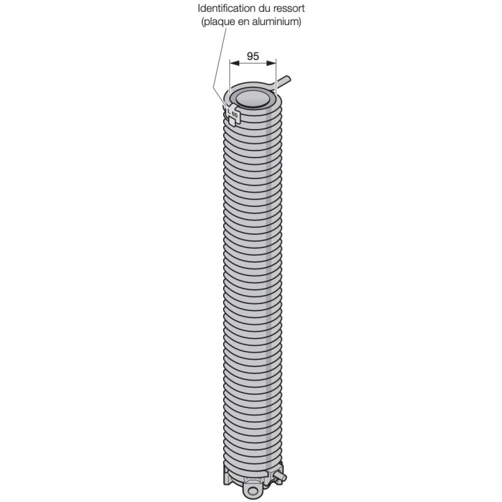 R61 Ressort de torsion porte Hormann Référence 3094782