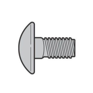 Lot de 10 Vis à tête bombée M6 X 19,5 à collet carré Hormann Référence 3001440
