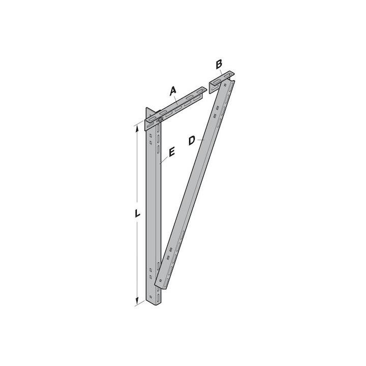 Patte d'ancrage C45 L1500mm à 2500mm Hormann Référence 3044769
