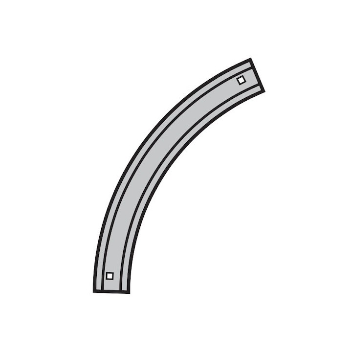 Courbe de rail de guidage droite, segment pour types de ferrure ND, HD, LD Hormann Référence 3044808