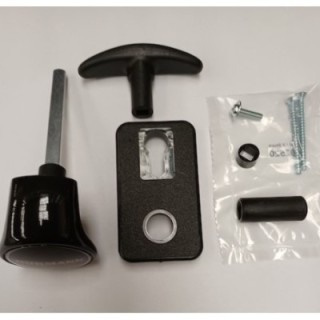 Poignée de porte TS42 mm CP Synthétique noire Hormann Référence 3055137
