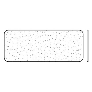 Vitre simple synthétique structure cristalline pour vitrage de section type A, 3mm Hormann Référence 3041270