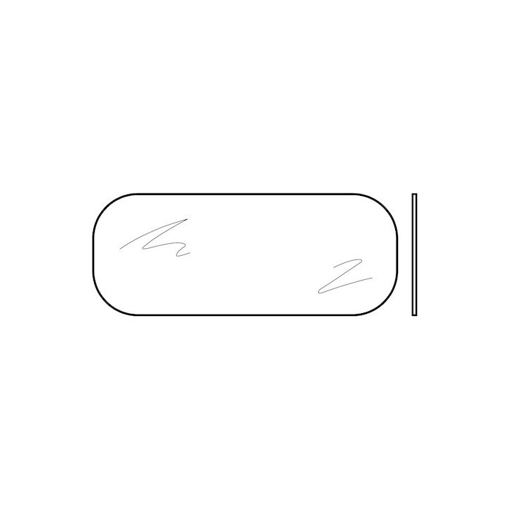 Vitre simple synthétique transparente pour vitrage de section type B, 3mm Hormann Référence 3041271