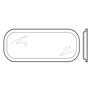 Vitre double polycarbonate/synthétique transparente pour hublot type B Hormann Référence 3040117