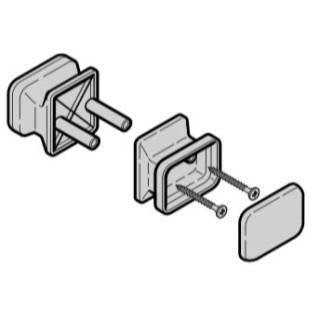 Set : garniture à bouton inférieur Référence 3054156 pour porte sectionnelle Hormann