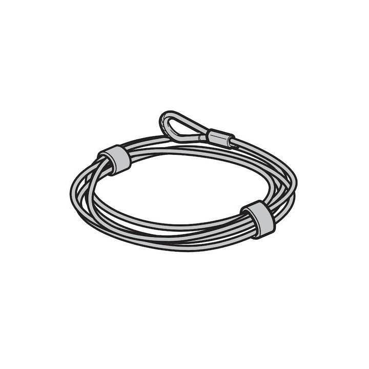 Câble de traction diam 4mm pour tambours d'enroulement avec cosse et virole Hormann Référence 3094965
