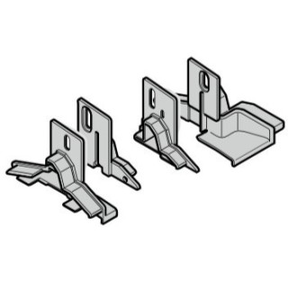 Set : embout socle et fermeture DIN droite porte sectionnelle Hormann Référence 3064284