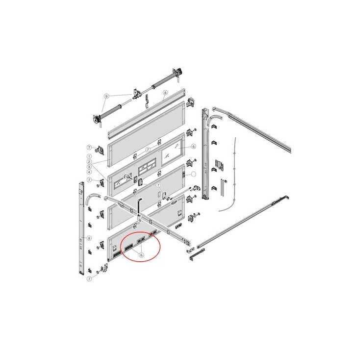 Grille d'aération pour porte sectionnelle EPU40 42/20mm Hormann Référence 3055464