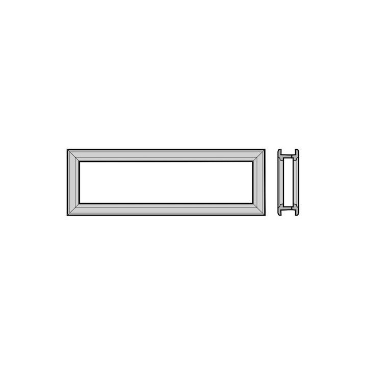Cadre type D pour sections de porte à double paroi 42/20 mm, noir Hormann Référence 3065218