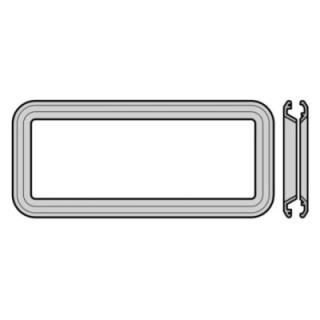 Cadre moulé pour hublot type A, comparables RAL 9011, pour sections de porte  double paroi 42mm Hormann Référence 3091301