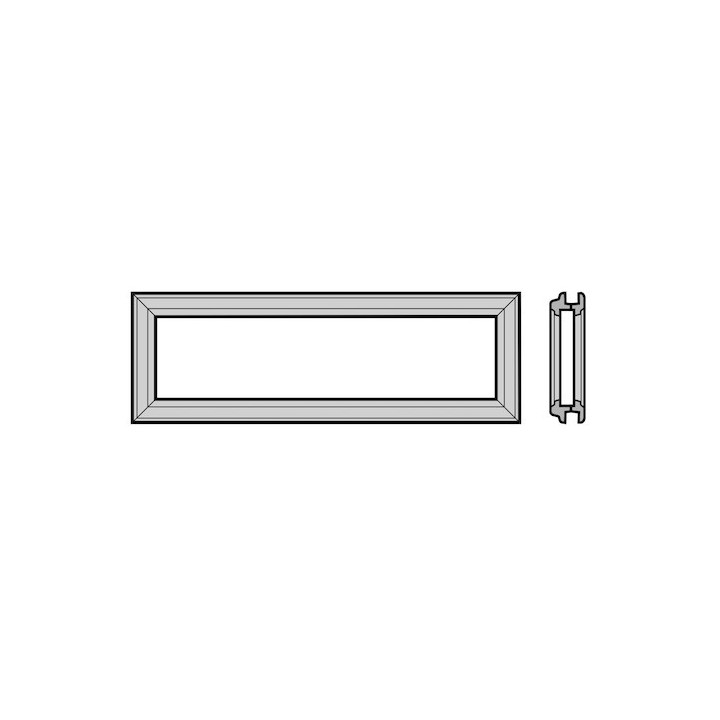 Cadre synthétique type D, pour sections de porte à double paroi 42mm, noir Hormann Référence 3065217