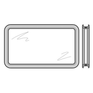 Hublot type E pour panneaux à double paroi 42mm, cadre synthétique vitre double transparente 33mm Hormann Référence 3057716