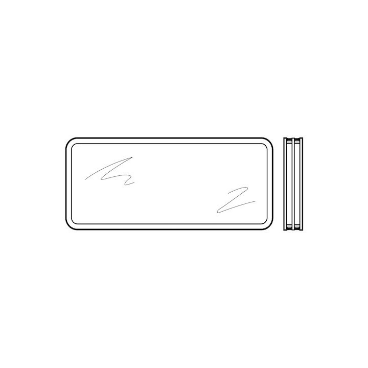 Vitre triple synthétique transparente 43mm pour hublot type A, pour panneaux double paroi 80mm Hormann Référence 3089754