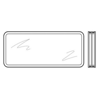 Vitre quadruple synthétique transparente 64mm pour hublot type A, pour panneaux double paroi 80mm Hormann Référence 3090840