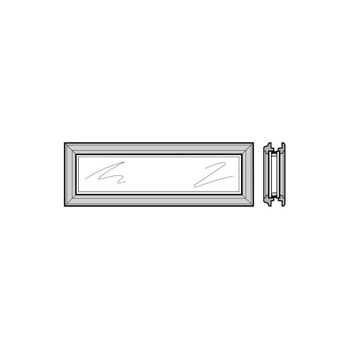 Hublot type D pour sections de porte à double paroi 42mm, cadre synthétique avec vitre double Hormann Référence 3087588