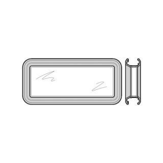 Hublot type A pour panneaux à double paroi 80mm, cadre moulé sous pression RAL 9011 vitre triple Hormann Référence 3091310