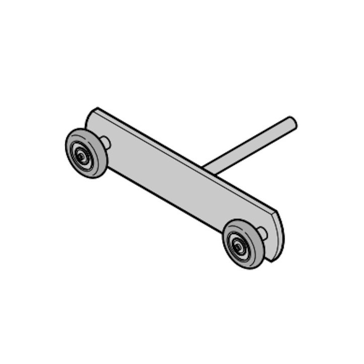 Double roulette de guidage galvanisée pour épaisseur 80mm avec motorisation directe Hormann Référence 3062261