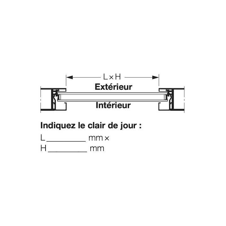 Vitre double synthétique structure cristalline 26mm U2 Hormann Référence 3095245