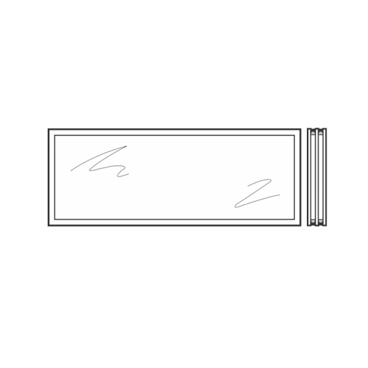 Vitre triple synthétique 26mm Structure cristalline U3 Hormann Référence 3095252