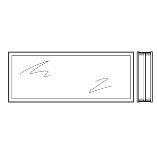 Vitre triple synthétique 51mm Teintée en brun B3 Hormann Référence 3095263