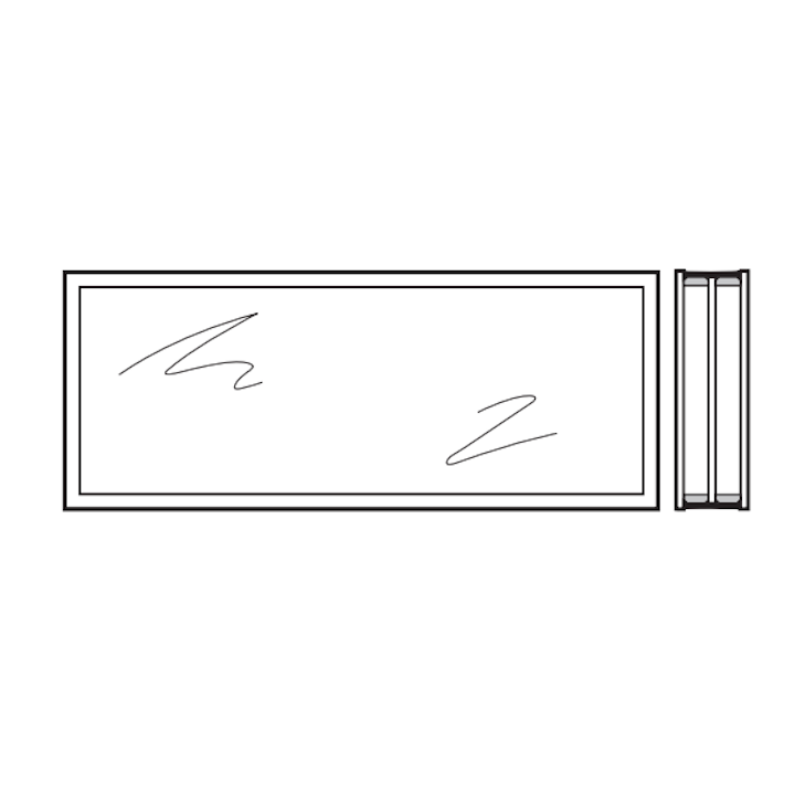 Vitre triple synthétique 51mm Teintée en blanc (opale) M3 Hormann Référence 3095264