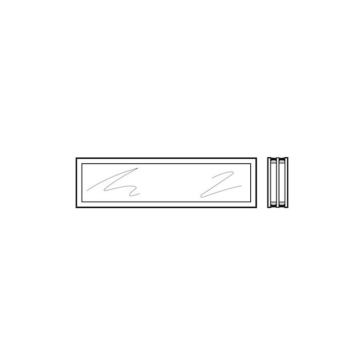 Vitre triple synthétique, transparente pour vitrage type D de 41,5mm Hormann Référence 3091510