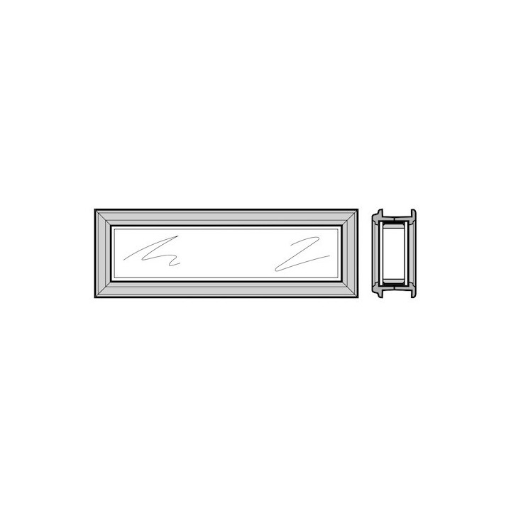 Hublot type D pour sections de porte à double paroi 67mm, cadre synthétique RAL 9011 avec vitre double Hormann Référence 3093291