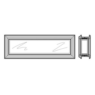 Hublot type D pour sections de porte à double paroi 67mm, cadre synthétique RAL 9011 avec vitre triple Hormann Référence 3093293