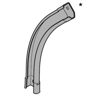 Courbe de rail de guidage segment gauche, R361 ferrure GD et GS Hormann Référence 3097687