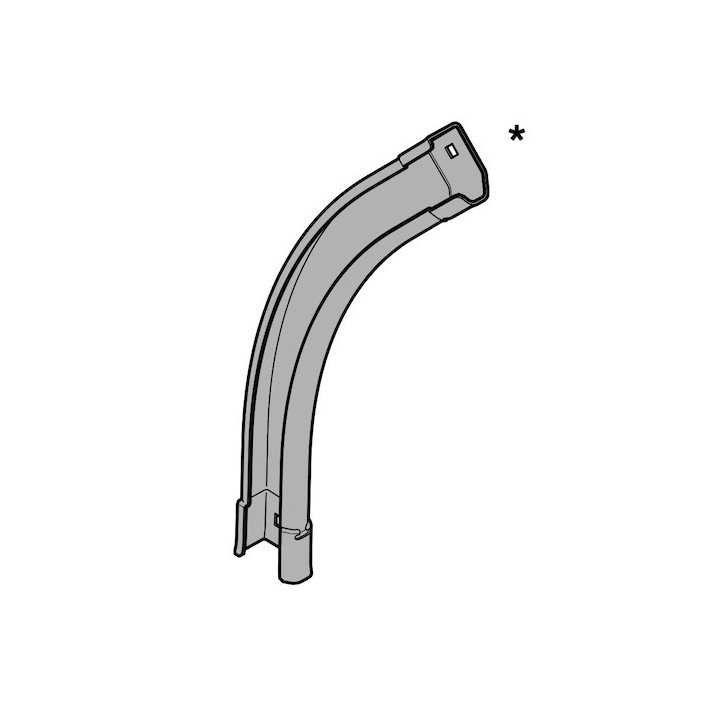 Courbe de rail de guidage segment droit, R510 ferrure GD et GS Hormann Référence 3097683
