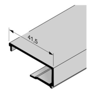 Parclose en aluminium pour portillon indépendant GA 011, E6 / C0 Hormann Référence 3095014