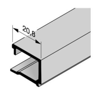 Parclose en aluminium pour portillon indépendant GA 004, E6 / C35 Hormann Référence 3094038