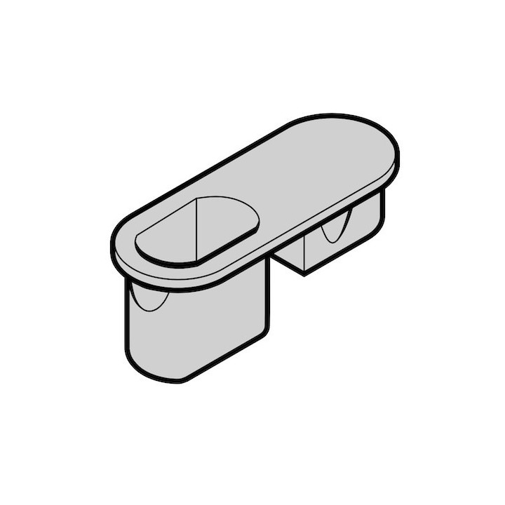 Douille de sol avec capot de protection pour portillon indépendant à 2 vantaux Hormann Référence 1751010