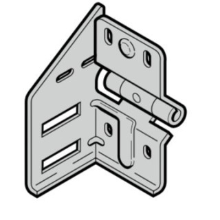 Support roulette intermédiaire Type 4 Gauche Ferrure N, BL, Z, BZ et L Hormann Référence 3045115