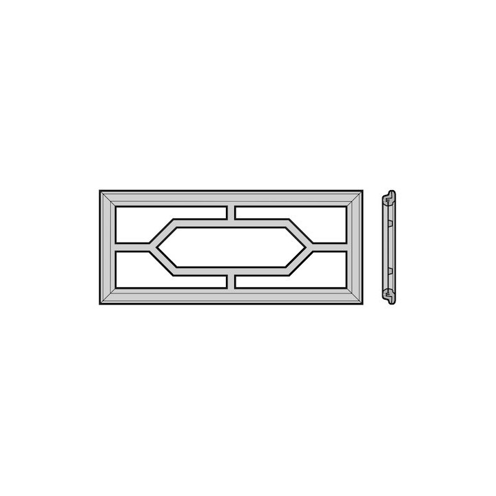 Cadre de vitrage à cassettes 650mm, motif n°1 Hormann Référence 3044945