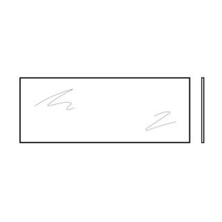 Vitre simple synthétique transparente pour vitrage à cassettes 650mm Hormann Référence 3060701