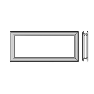Cadre de vitrage à cassettes 650mm Hormann Référence 3044934
