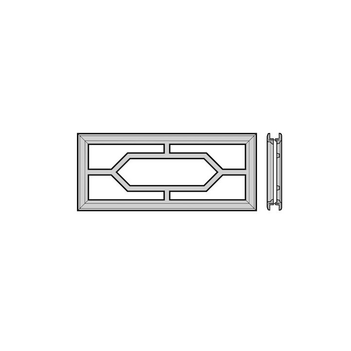 Cadre de fenêtre à cassettes 650mm, motif n°1 Hormann Référence 3044937