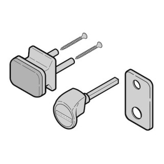 Garniture à poignée extérieure CP, avec plaque d'habillage, TS 42,5mm teinte laiton F3 Hormann Référence 3045630