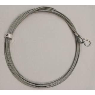 Câbles de traction diam 3mm avec cosse 6825mm, ferrure L Hormann Référence 3064386